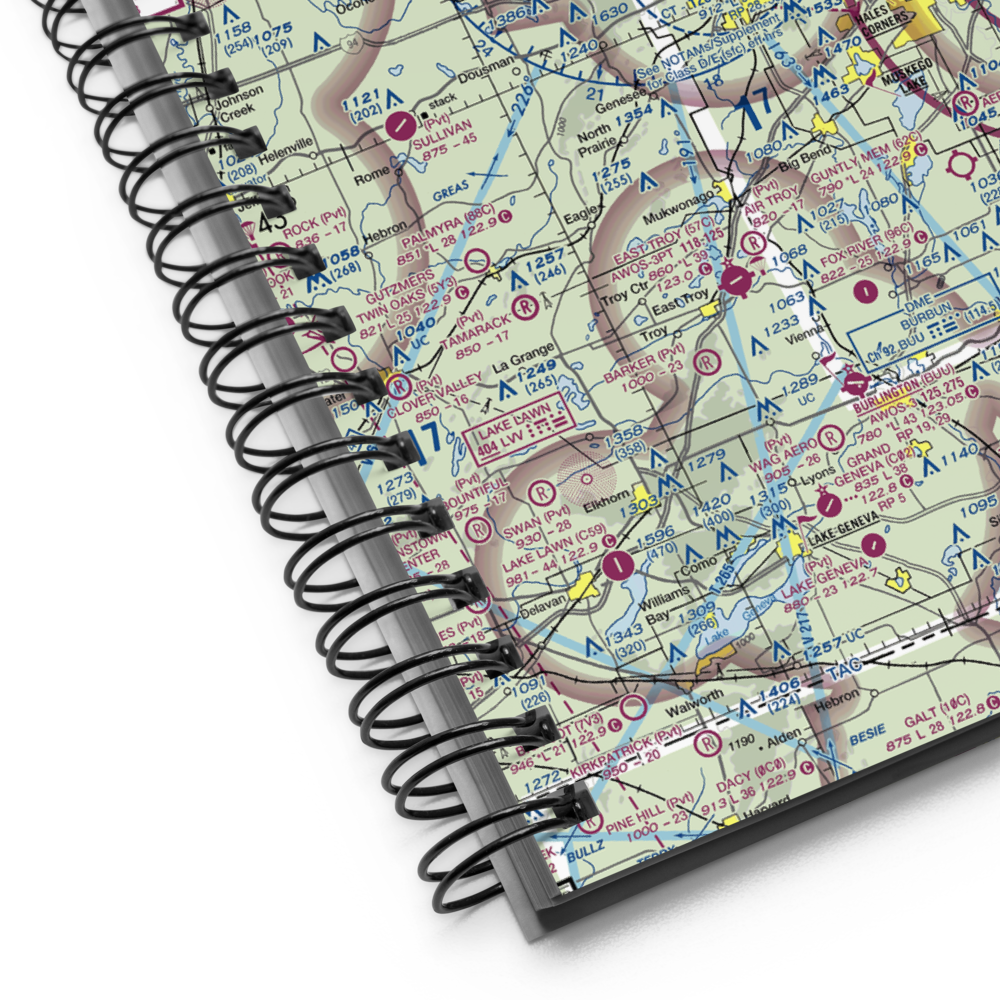 Waukesha County Airport (UES) VFR Sectional Notebook 