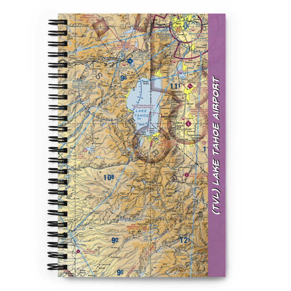 Lake Tahoe Airport (TVL) VFR Sectional Notebook 