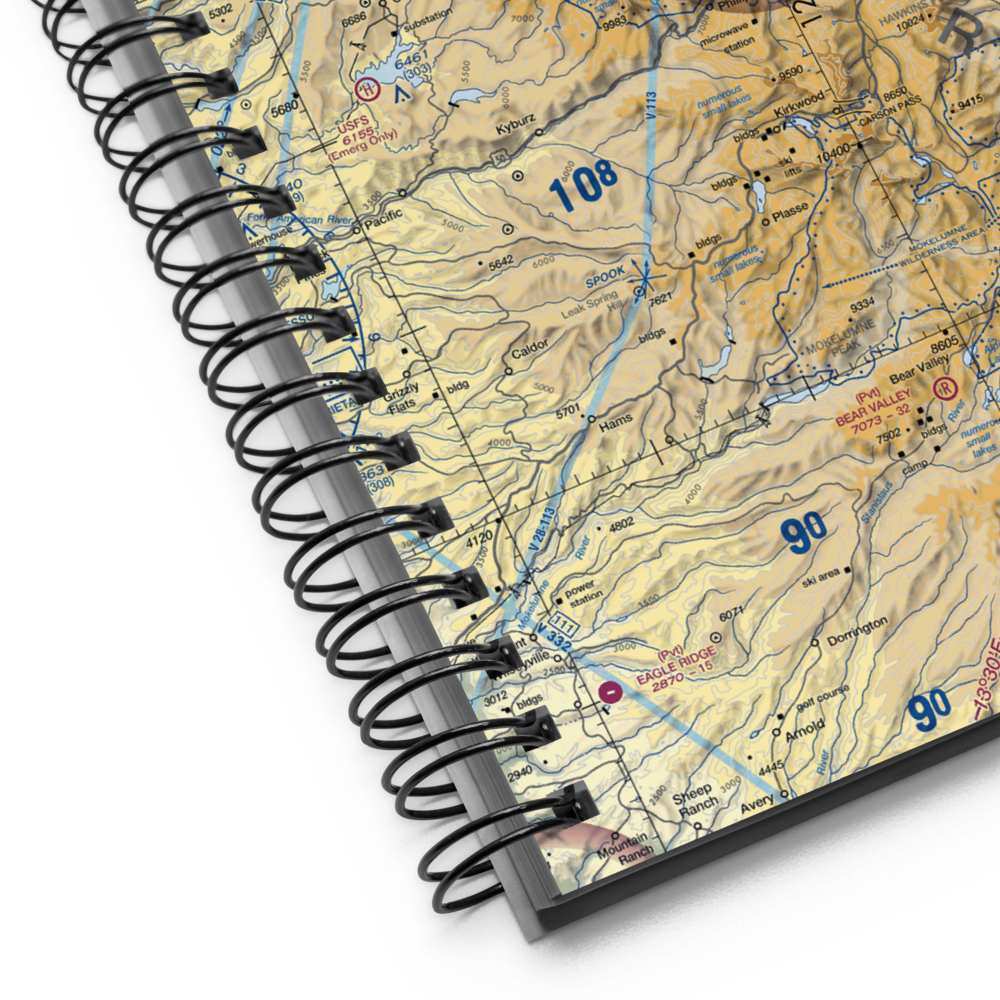 Lake Tahoe Airport (TVL) VFR Sectional Notebook 