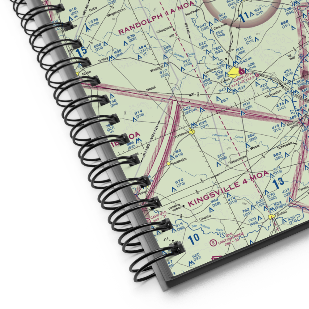 Yoakum Municipal Airport (T85) VFR Sectional Notebook 