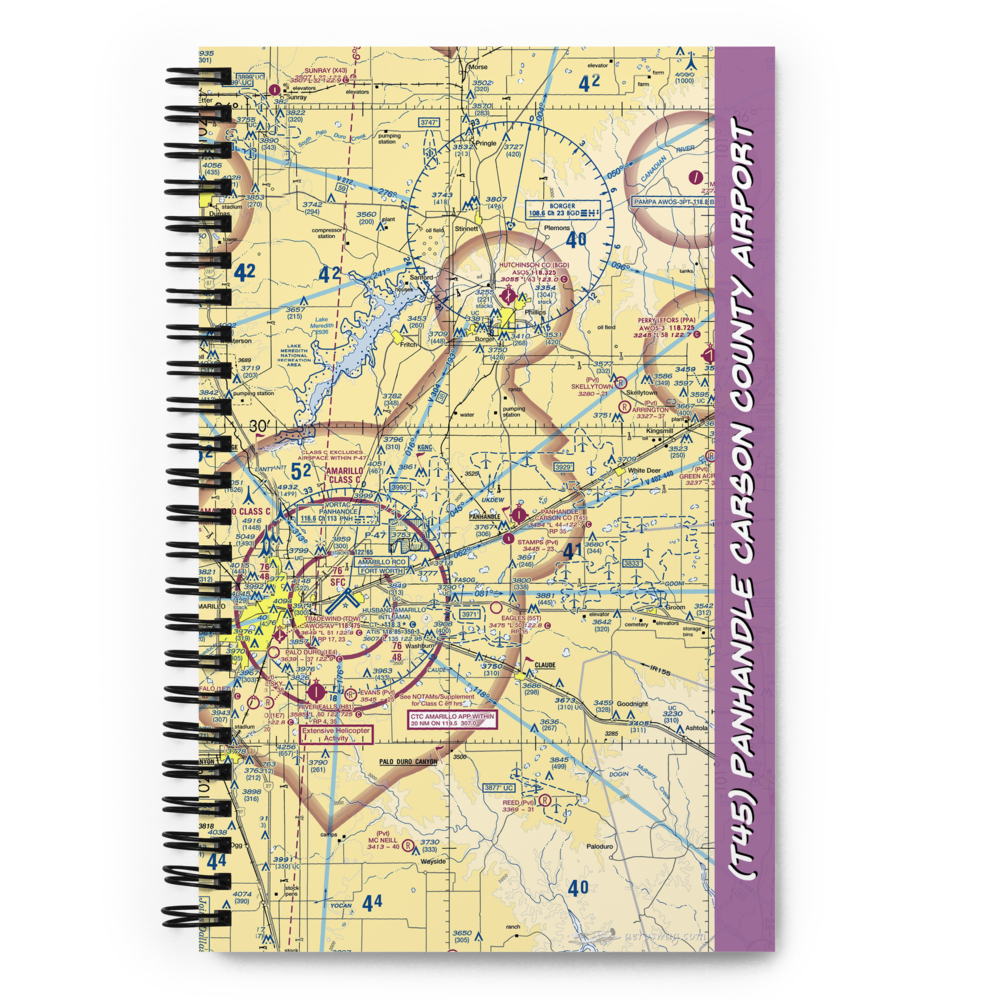 Panhandle Carson County Airport (T45) VFR Sectional Notebook 