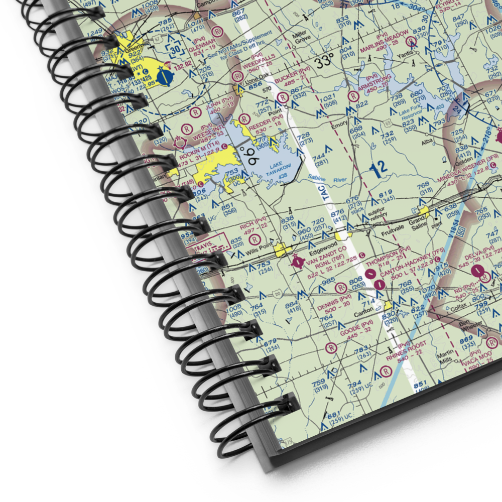 Sulphur Springs Municipal Airport (SLR) VFR Sectional Notebook 