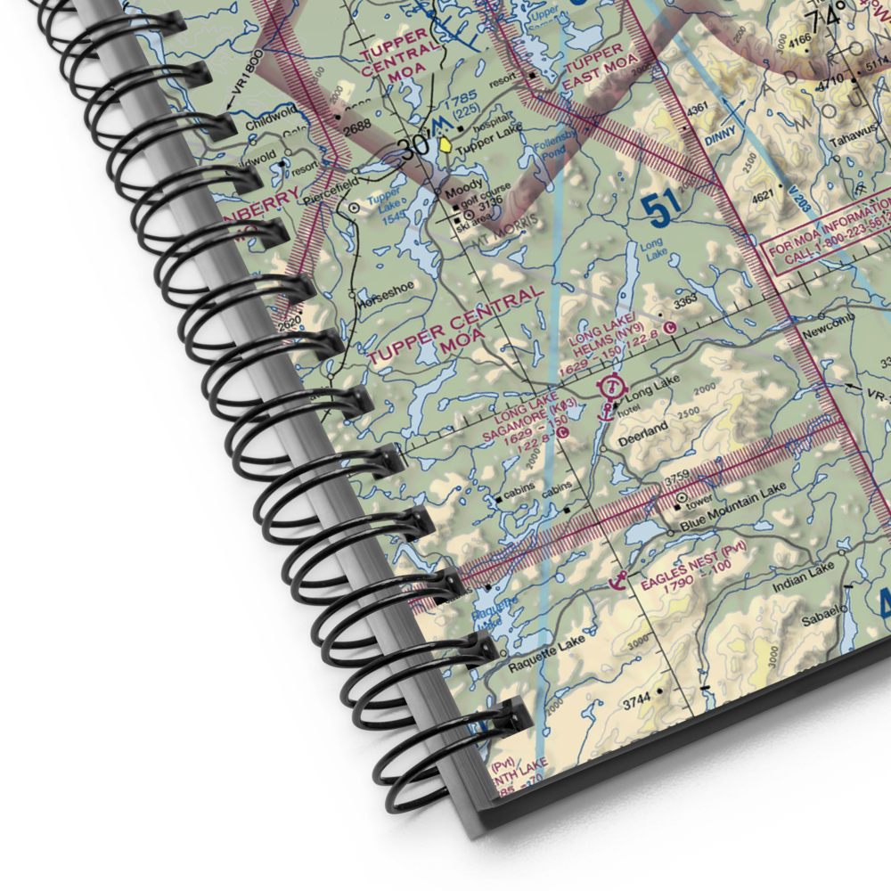 Adirondack Regional Airport (SLK) VFR Sectional Notebook 