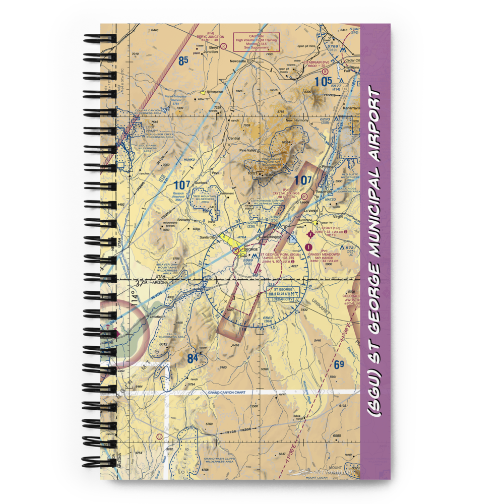 St George Municipal Airport (SGU) VFR Sectional Notebook 