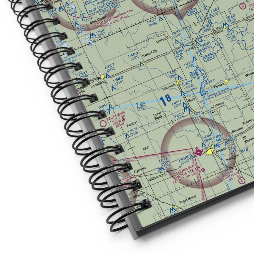 Blue Earth Municipal Airport (SBU) VFR Sectional Notebook 