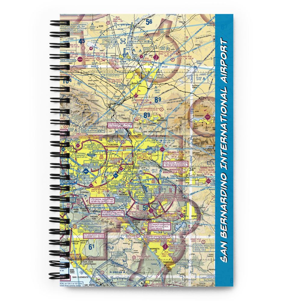 San Bernardino International Airport (SBD) VFR Sectional Notebook 