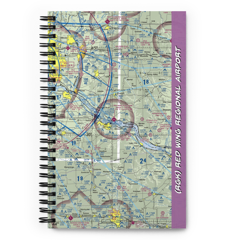 Red Wing Regional Airport (RGK) VFR Sectional Notebook 