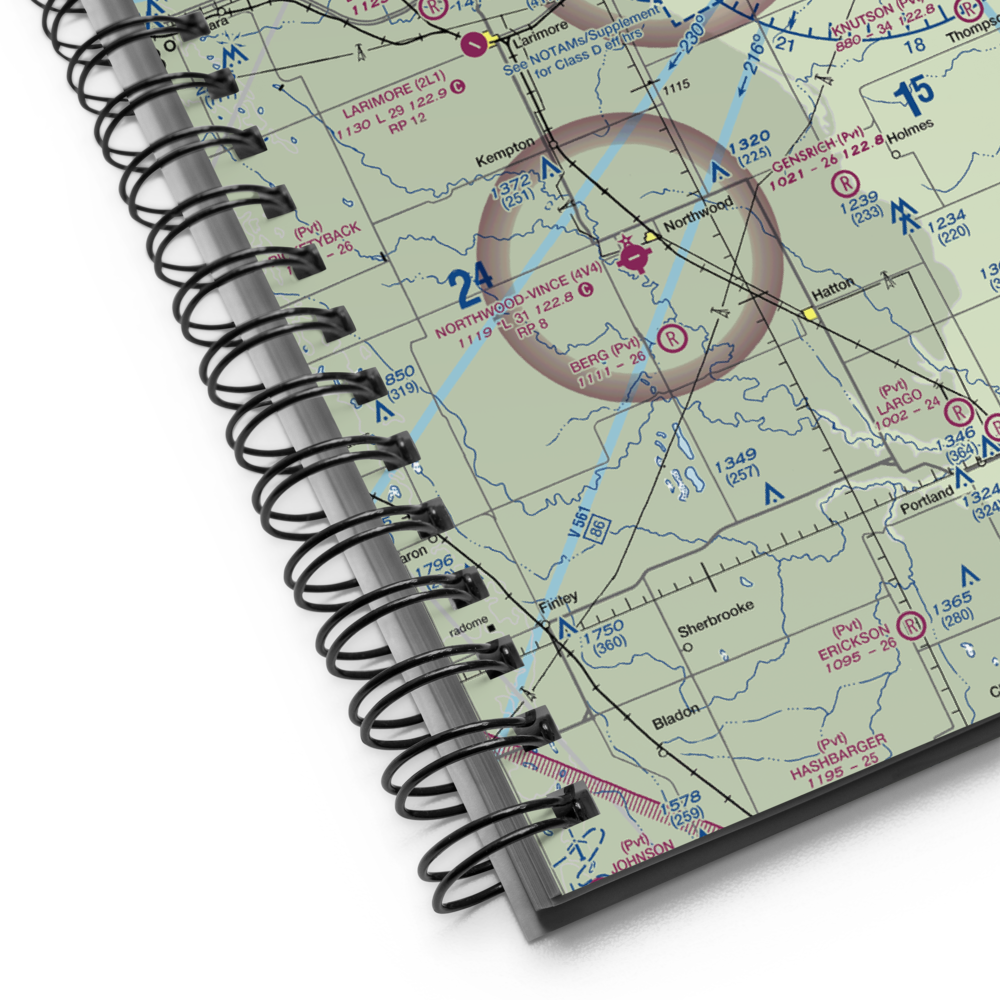 Grand Forks Air Force Base (RDR) VFR Sectional Notebook 
