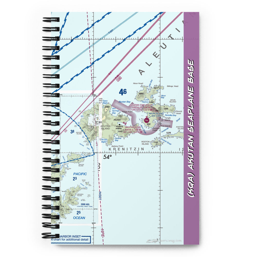 Akutan Seaplane Base (KQA) VFR Sectional Notebook 