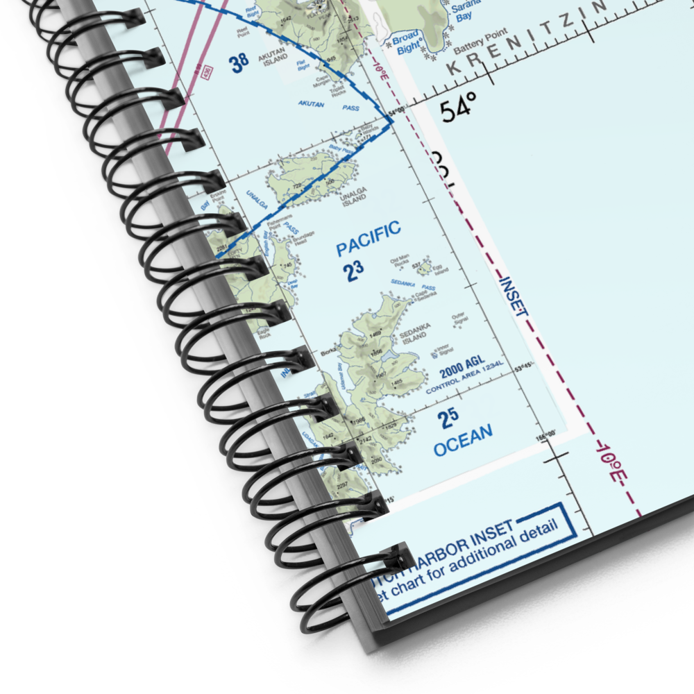 Akutan Seaplane Base (KQA) VFR Sectional Notebook 