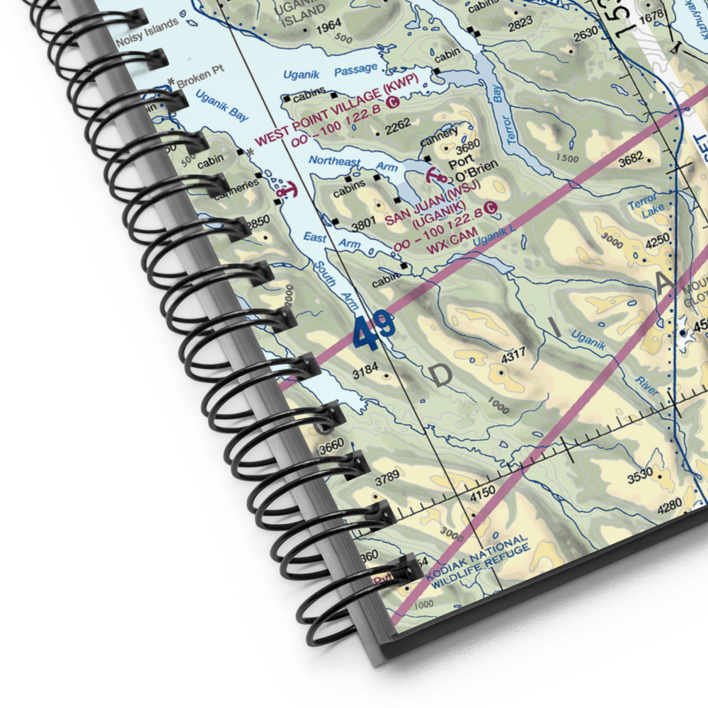 Port Bailey Seaplane Base (KPY) VFR Sectional Notebook 