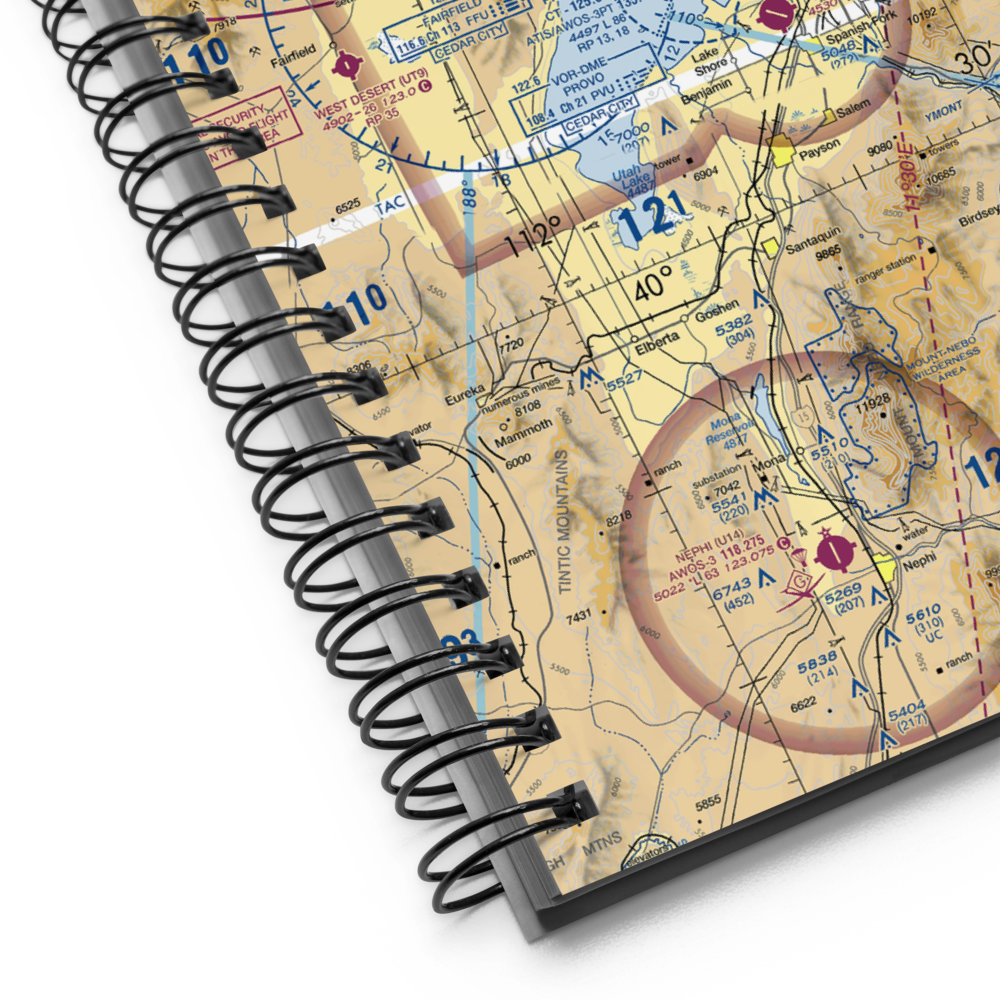 Provo Municipal Airport (PVU) VFR Sectional Notebook 