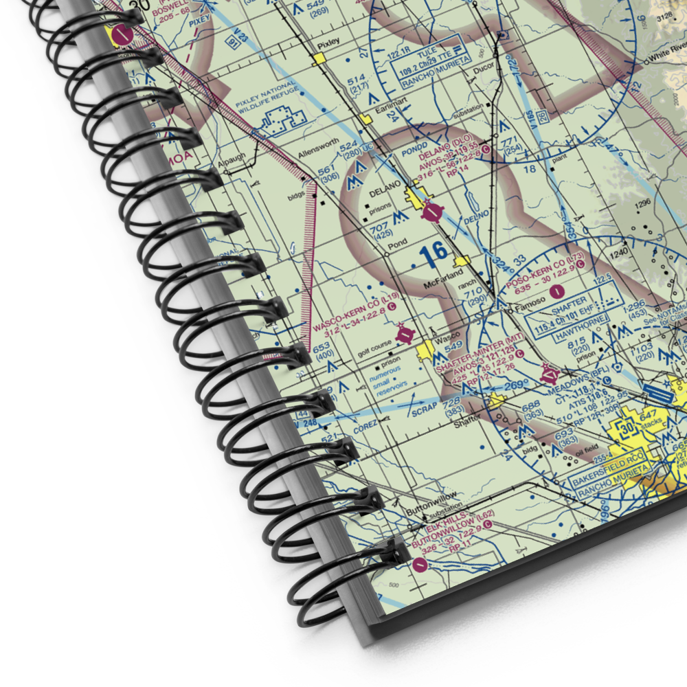 Porterville Municipal Airport (PTV) VFR Sectional Notebook 