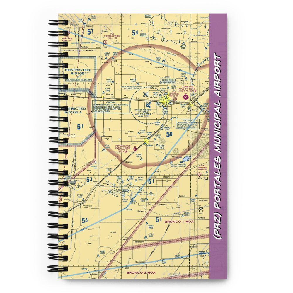 Portales Municipal Airport (PRZ) VFR Sectional Notebook 