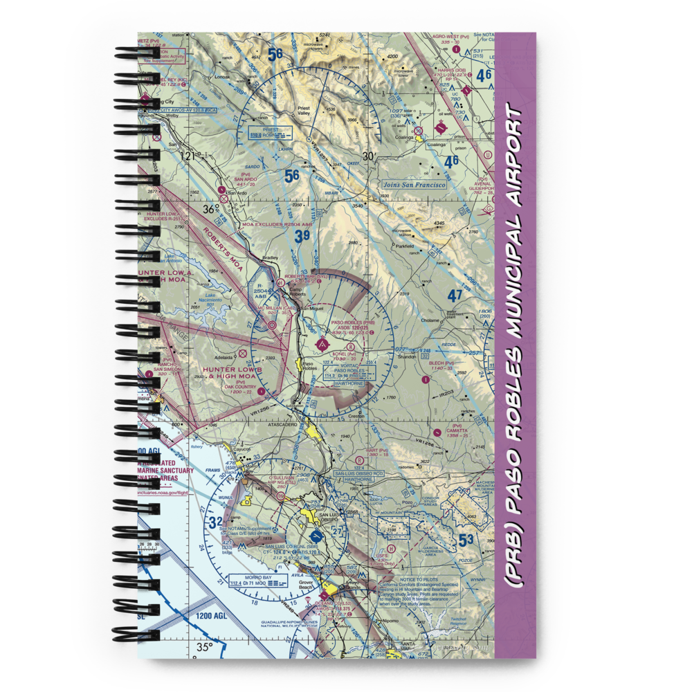 Paso Robles Municipal Airport (PRB) VFR Sectional Notebook 