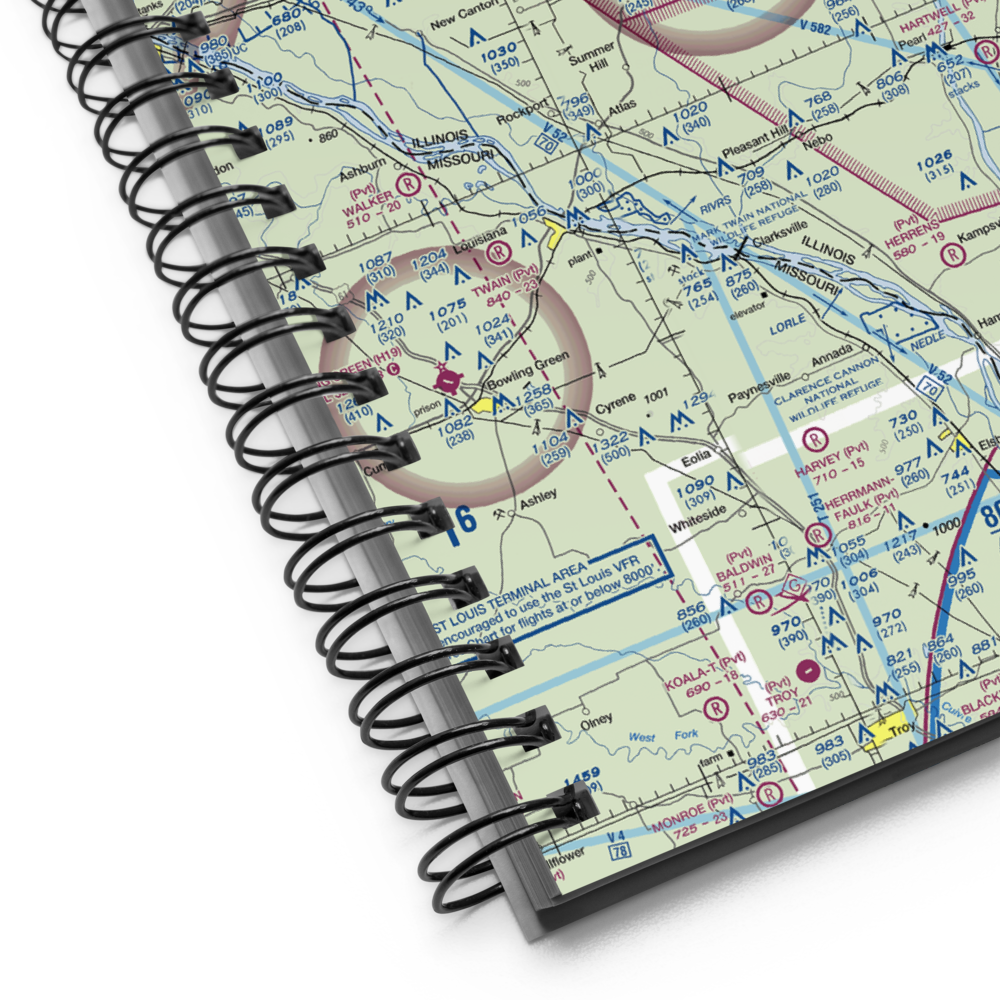 Pittsfield Penstone Municipal Airport (PPQ) VFR Sectional Notebook 
