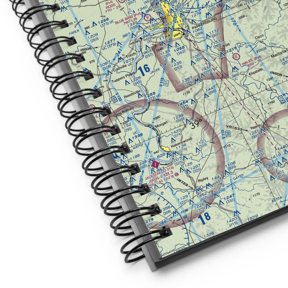 Mid Ohio Valley Regional Airport (PKB) VFR Sectional Notebook 