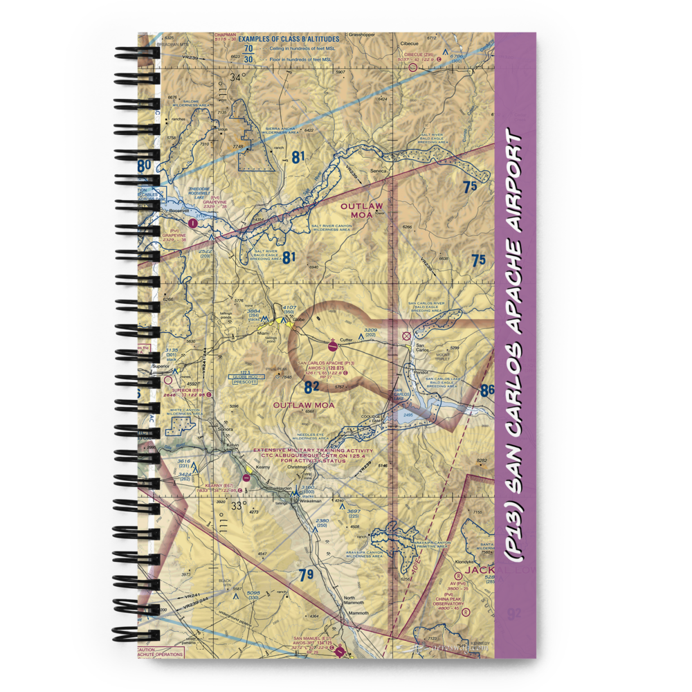 San Carlos Apache Airport (P13) VFR Sectional Notebook 