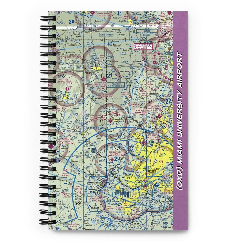 Miami University Airport (OXD) VFR Sectional Notebook 
