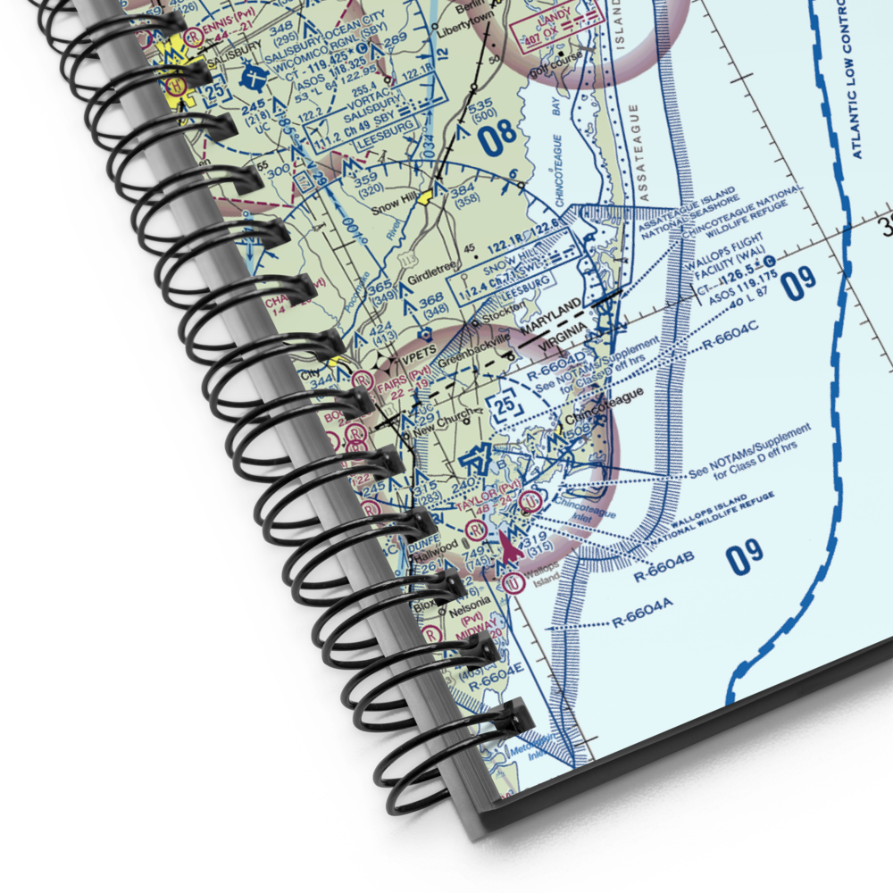Ocean City Municipal Airport (OXB) VFR Sectional Notebook 