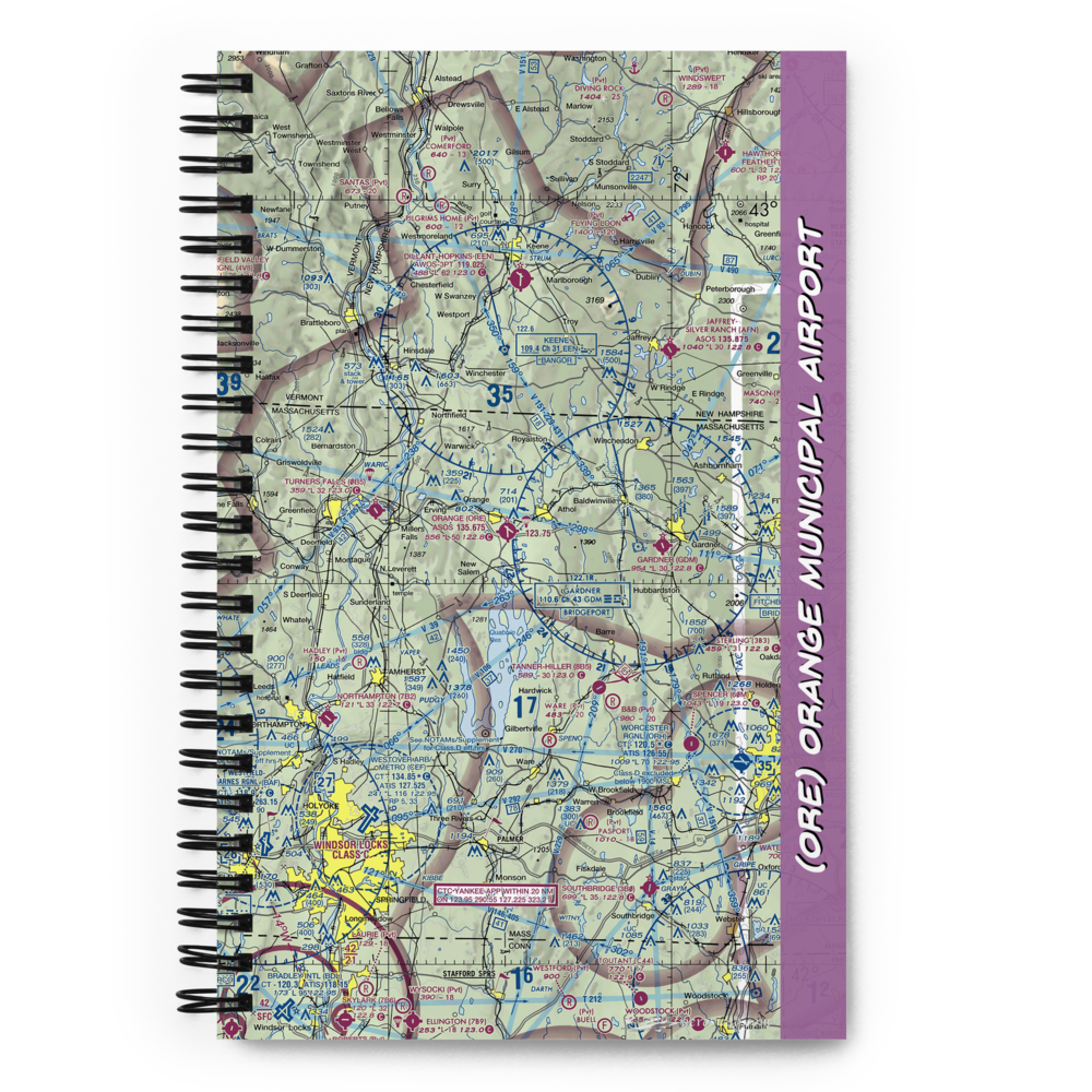 Orange Municipal Airport (ORE) VFR Sectional Notebook 