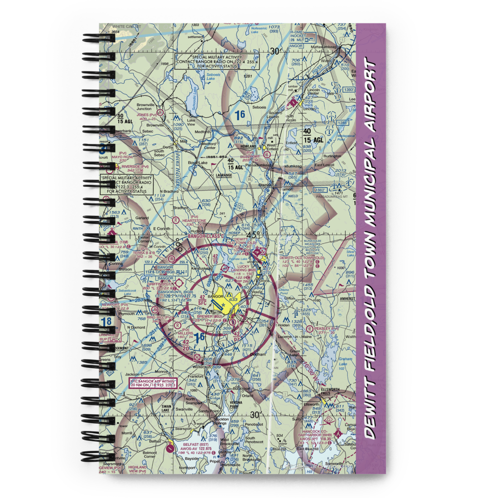 Dewitt Field,Old Town Municipal Airport (OLD) VFR Sectional Notebook 