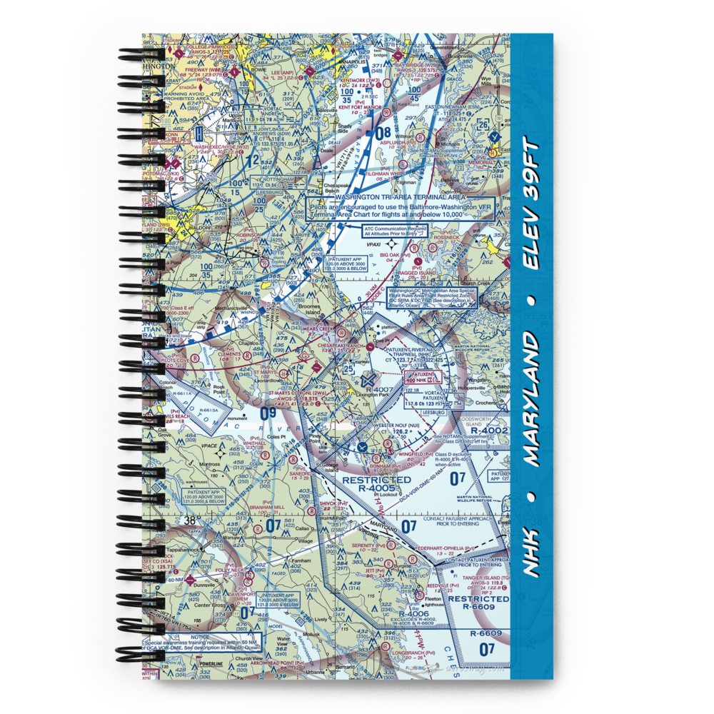 Patuxent River Naval Air Station (Trapnell Field) (NHK) VFR Sectional Notebook 
