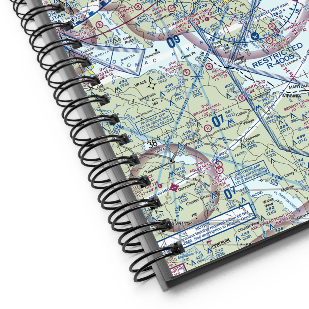 Patuxent River Naval Air Station (Trapnell Field) (NHK) VFR Sectional Notebook 