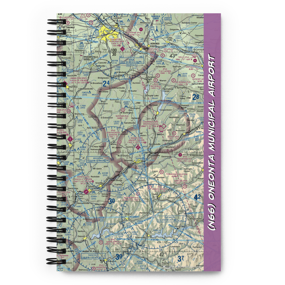Oneonta Municipal Airport (N66) VFR Sectional Notebook 