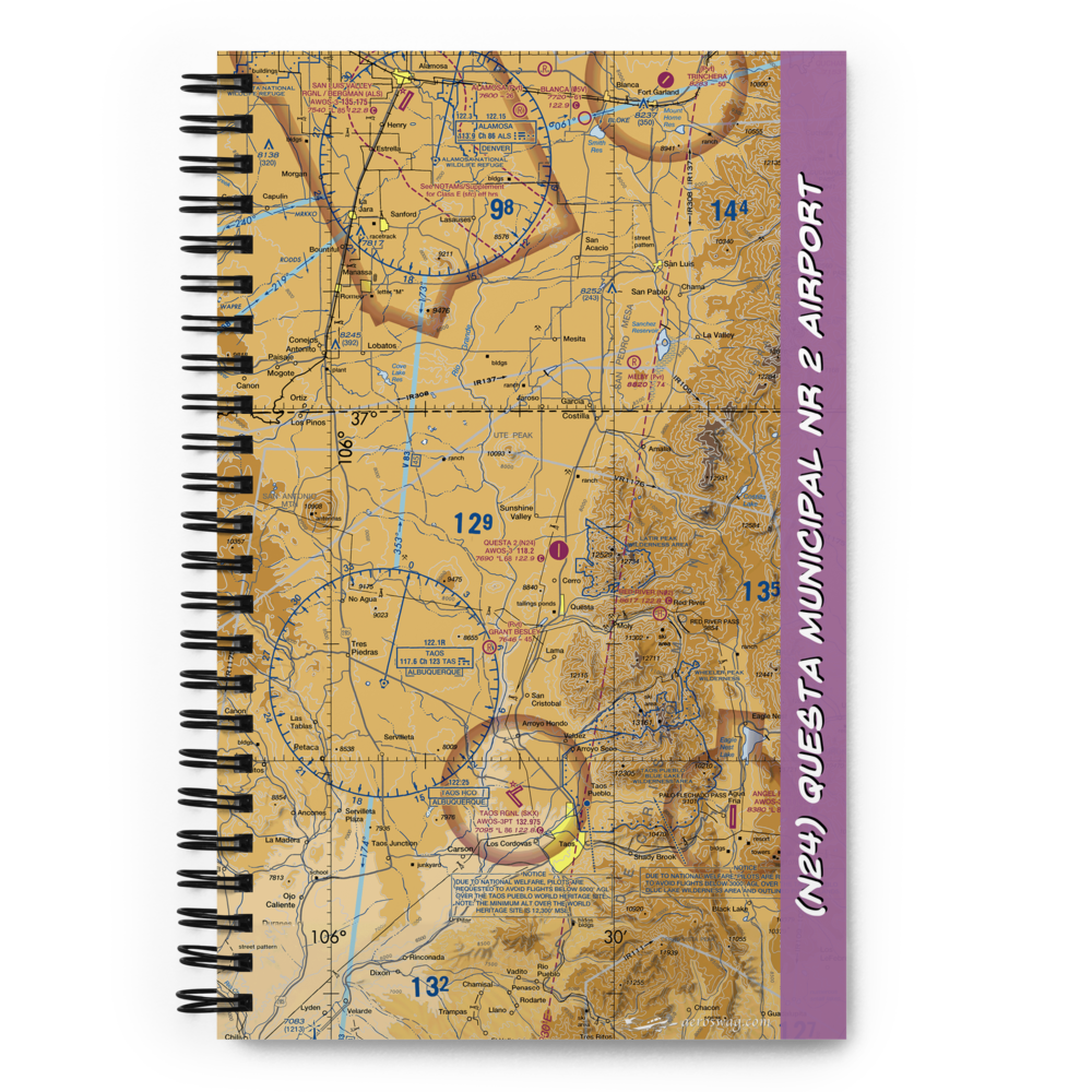 Questa Municipal Nr 2 Airport (N24) VFR Sectional Notebook 