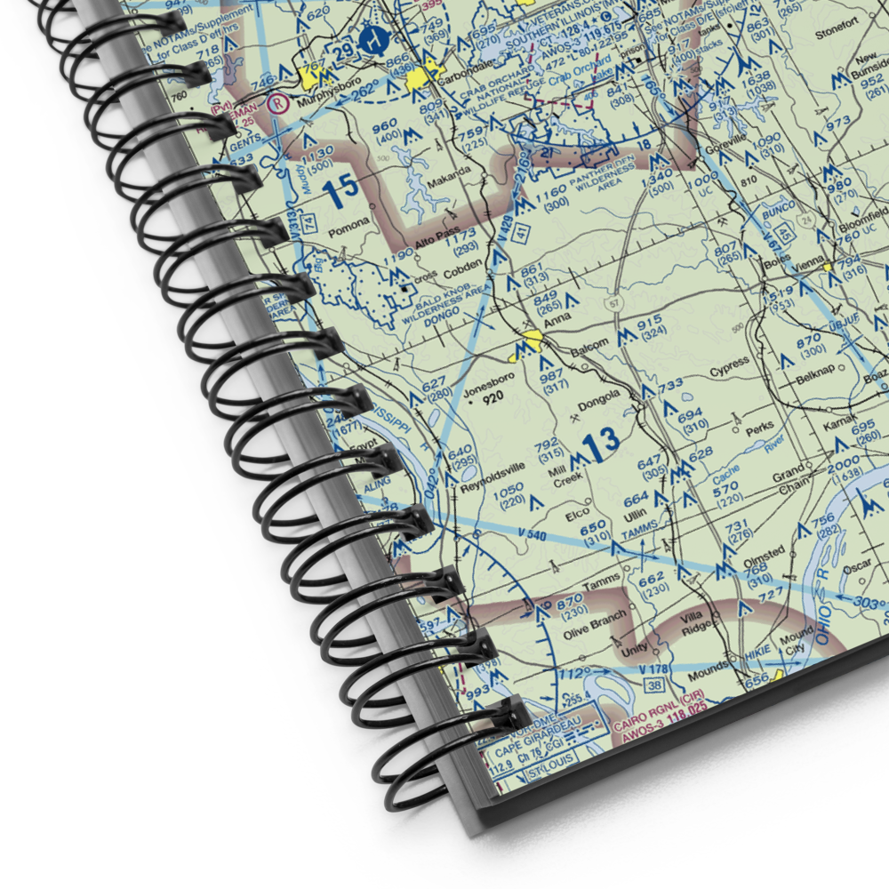 Williamson County Regional Airport (MWA) VFR Sectional Notebook 