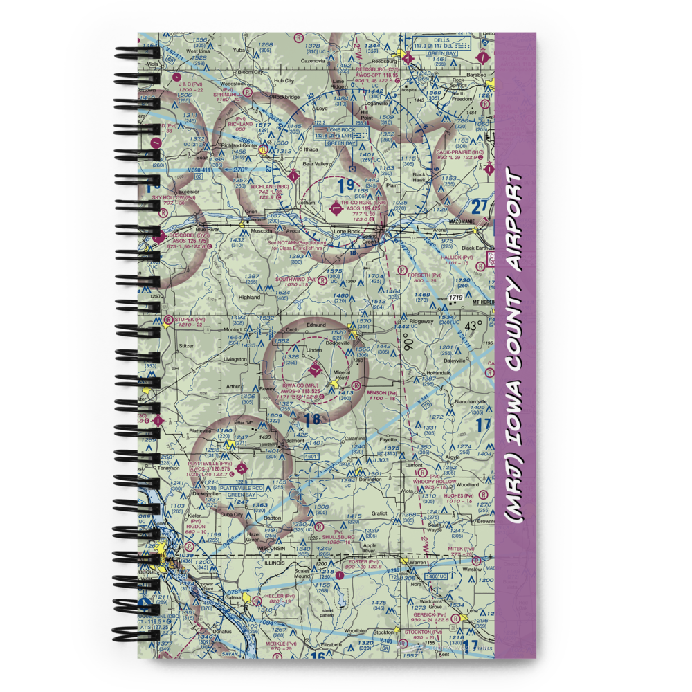 Iowa County Airport (MRJ) VFR Sectional Notebook 