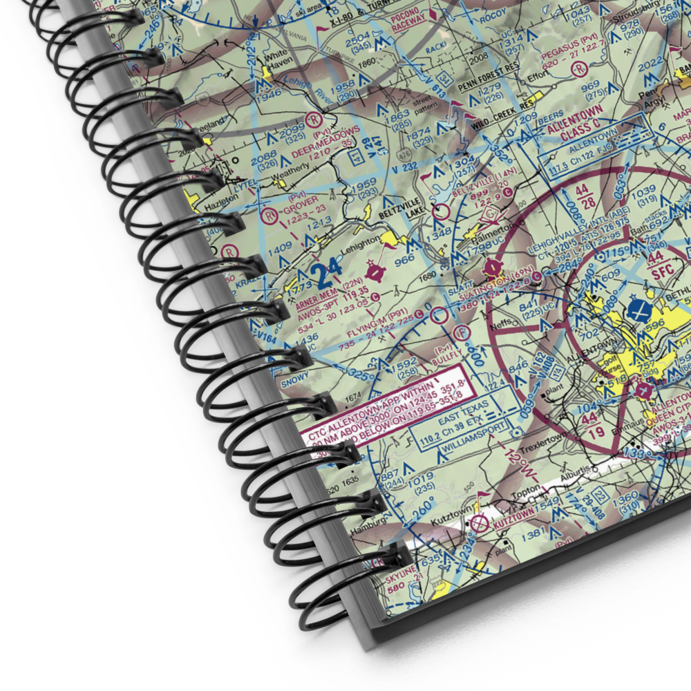 Pocono Mountains Municipal Airport (MPO) VFR Sectional Notebook 