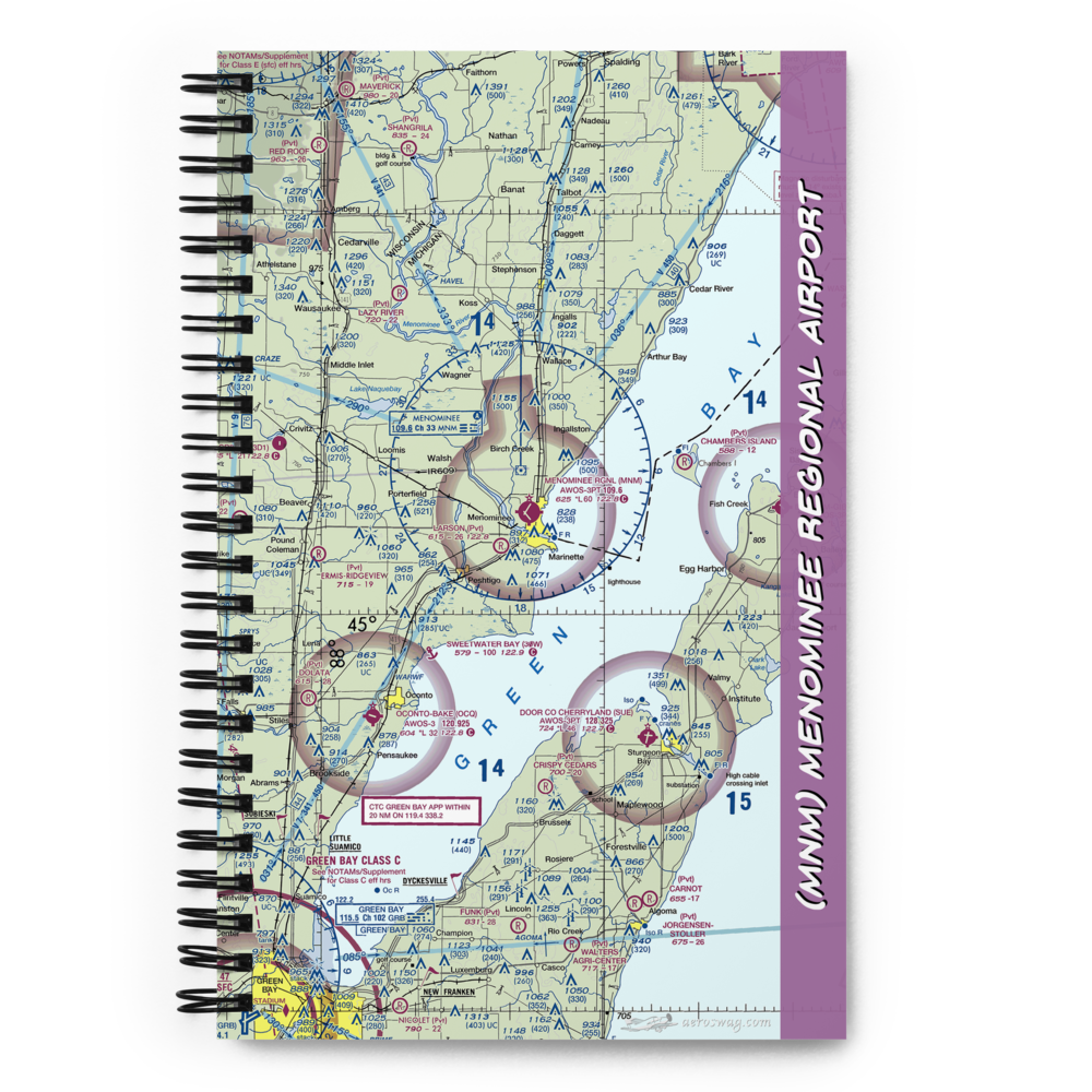 Menominee Regional Airport (MNM) VFR Sectional Notebook 