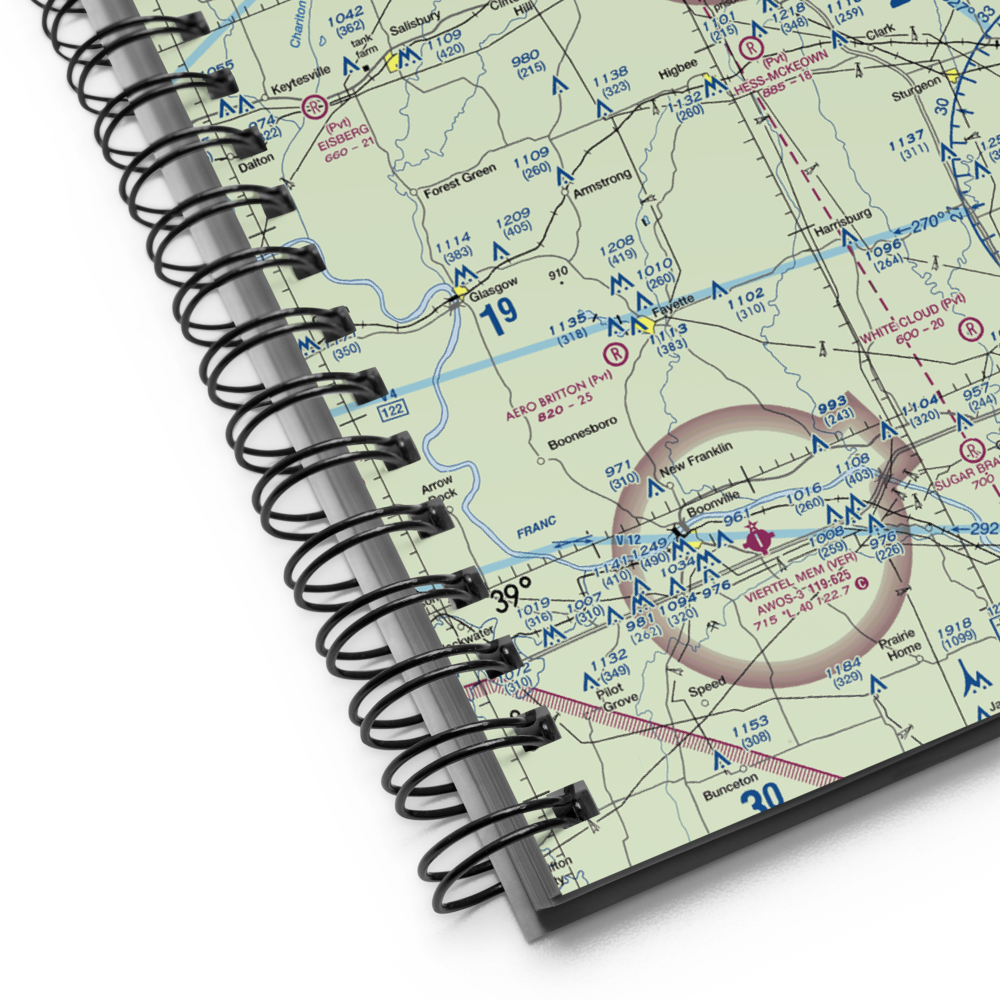 Omar N Bradley Airport (MBY) VFR Sectional Notebook 