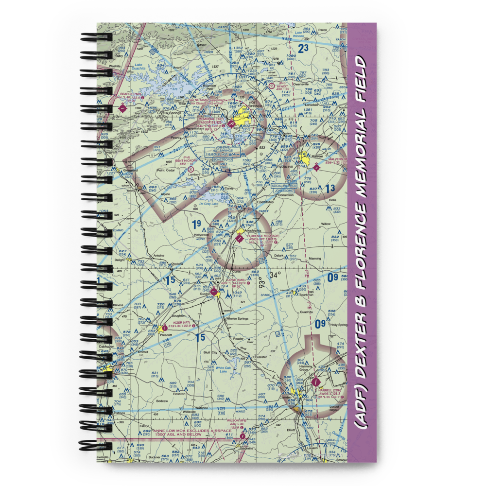 Dexter B Florence Memorial Field (ADF) VFR Sectional Notebook 
