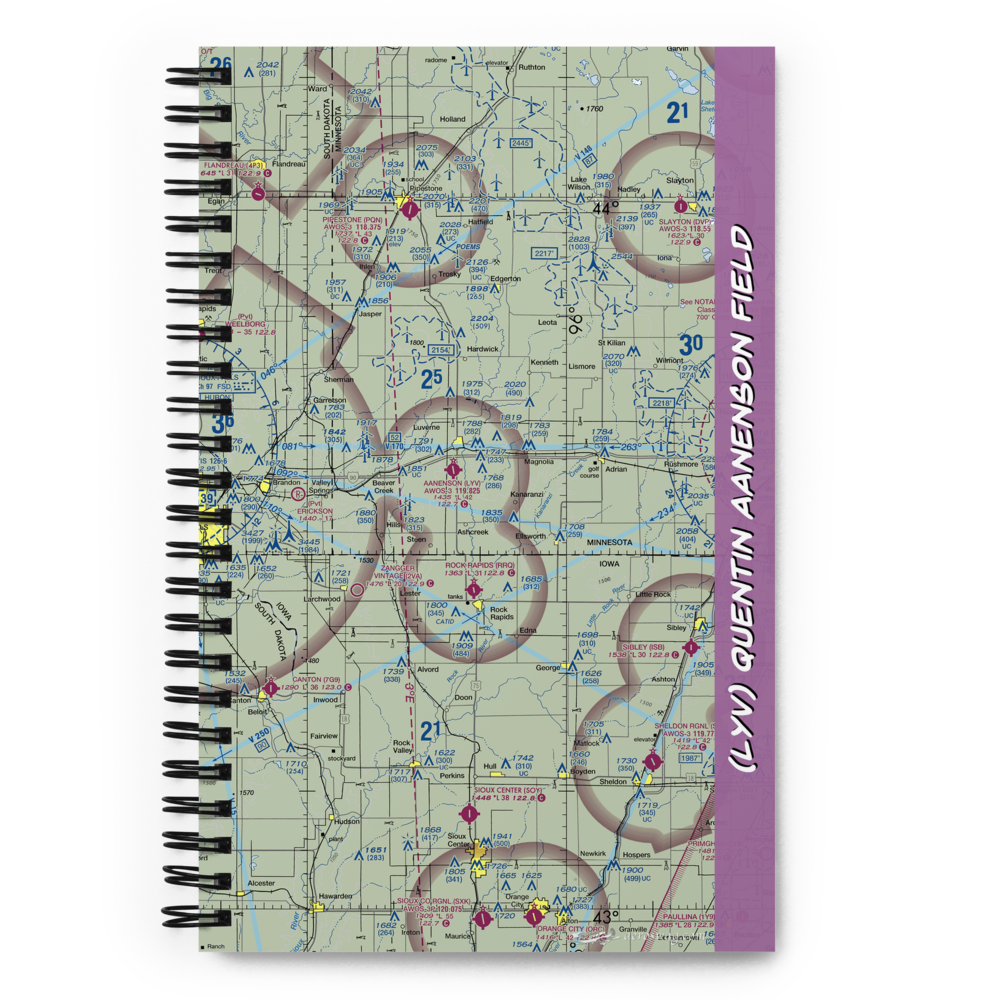 Quentin Aanenson Field (LYV) VFR Sectional Notebook 