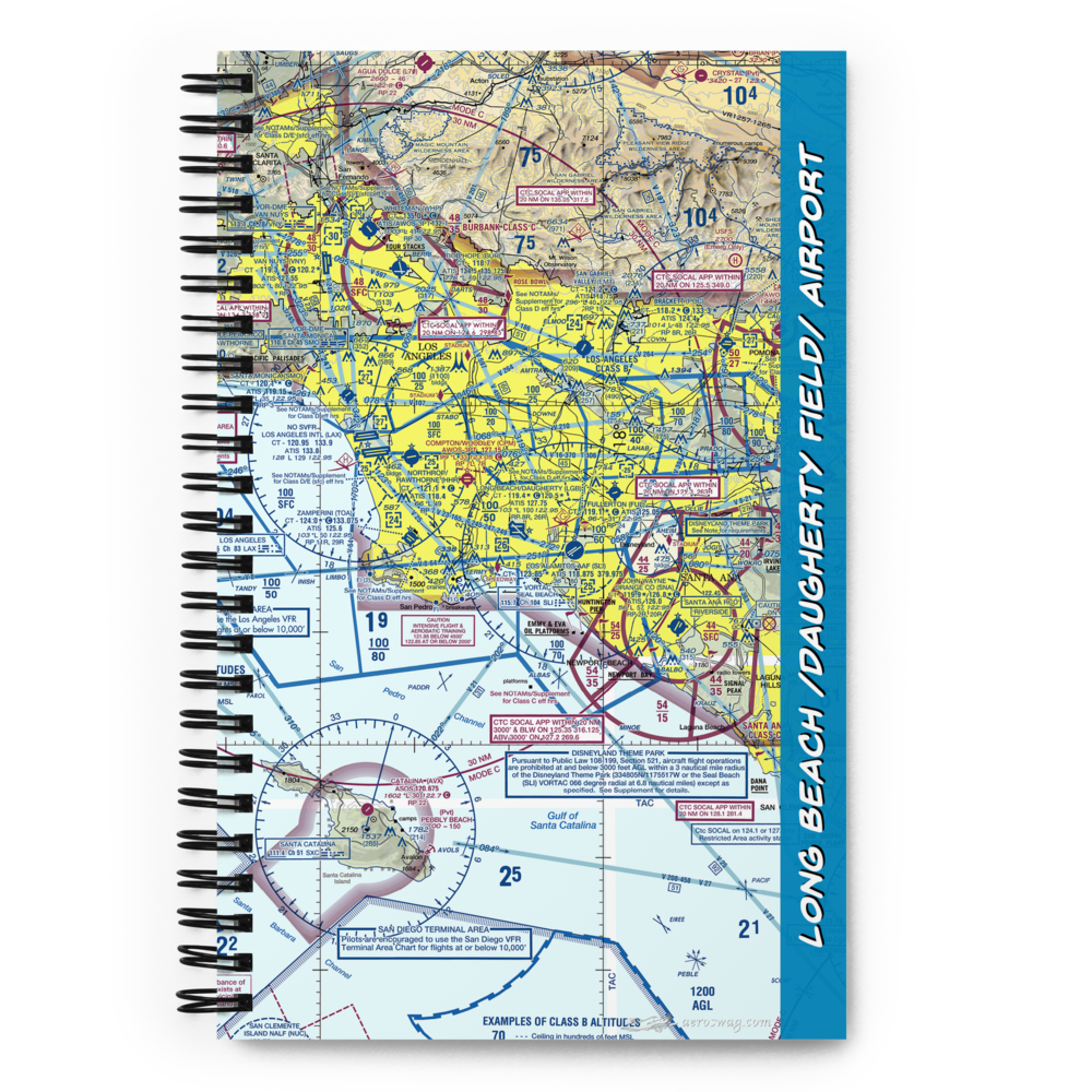 Long Beach /Daugherty Field/ Airport (LGB) VFR Sectional Notebook 