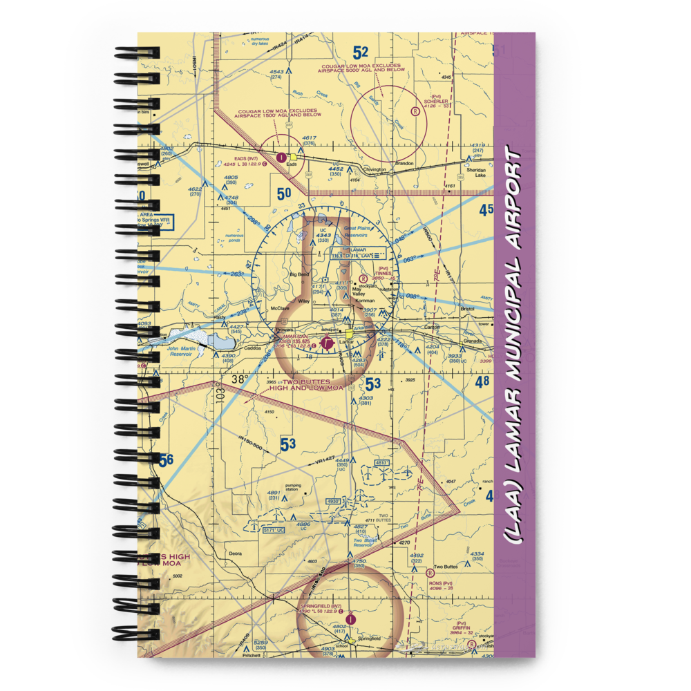 Lamar Municipal Airport (LAA) VFR Sectional Notebook 
