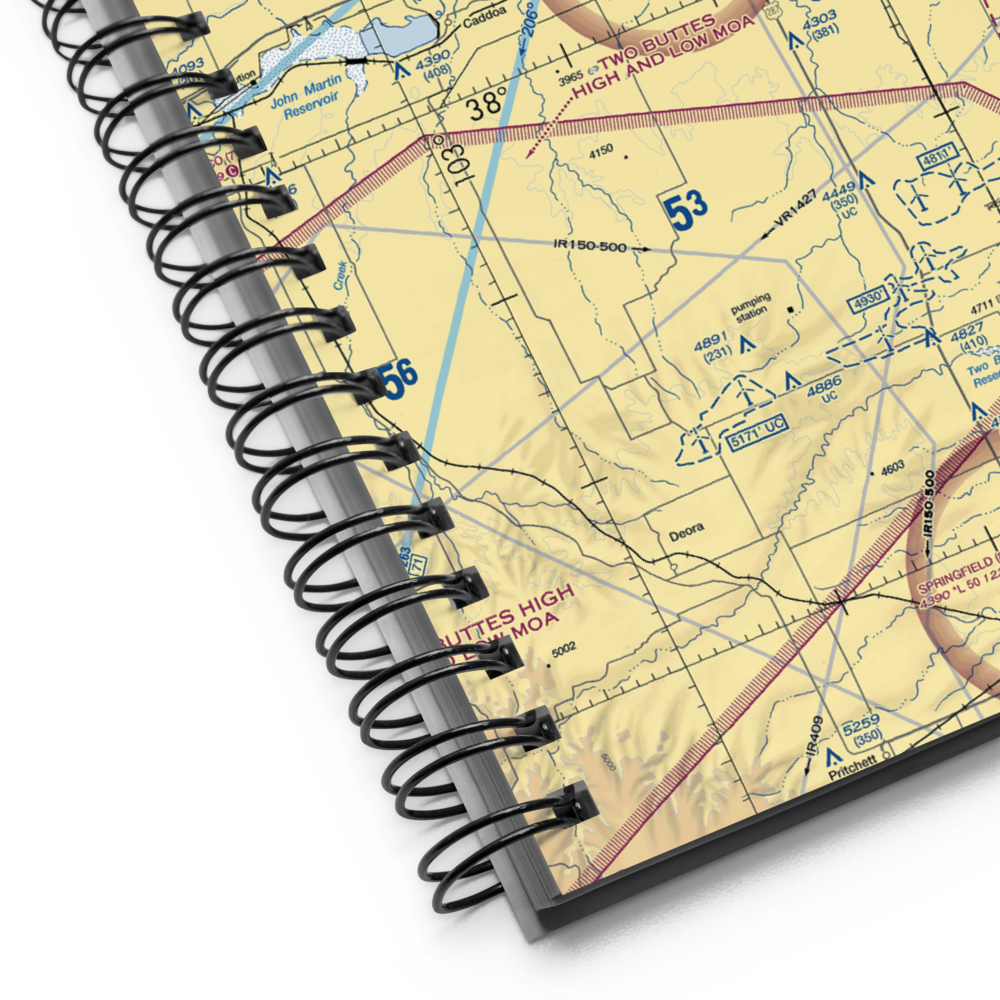 Lamar Municipal Airport (LAA) VFR Sectional Notebook 