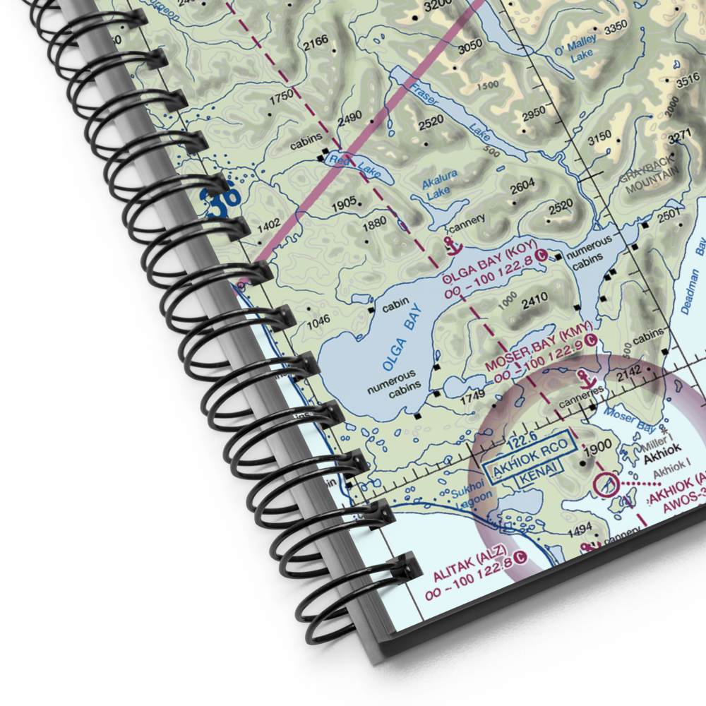 Karluk Lake Seaplane Base (KKL) VFR Sectional Notebook 