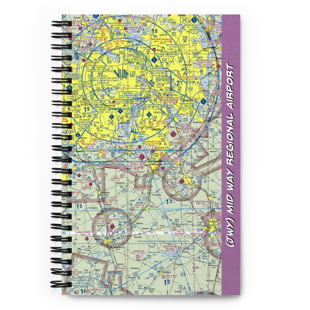 Mid Way Regional Airport (JWY) VFR Sectional Notebook 