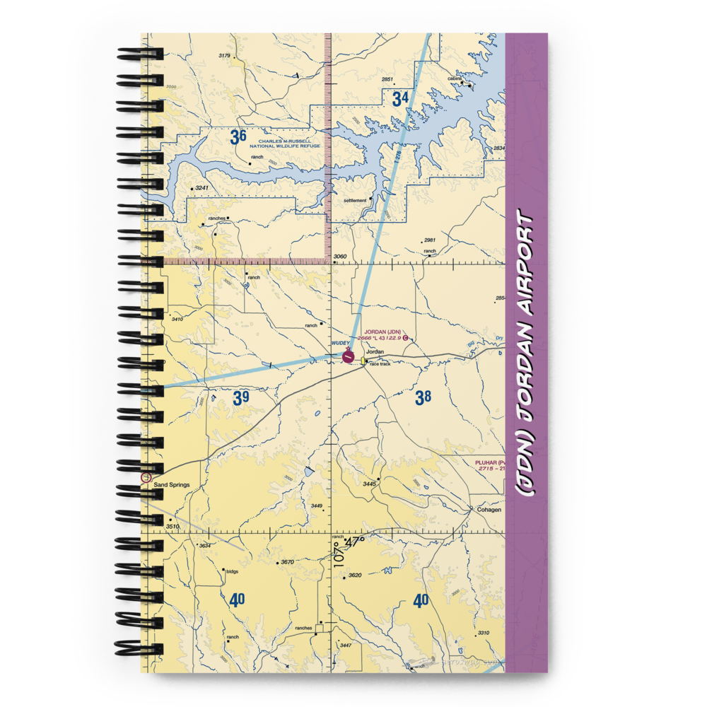 Jordan Airport (JDN) VFR Sectional Notebook 