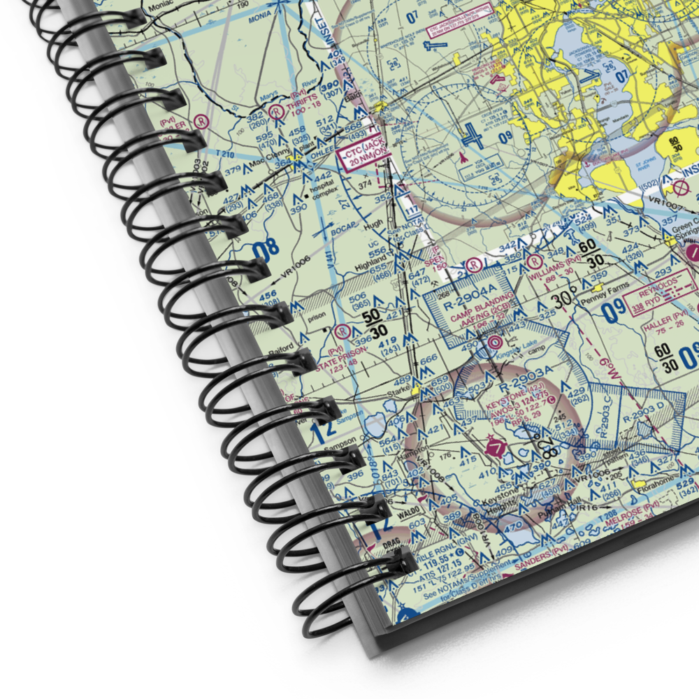 KJAX - VFR Sectional Chart on a Notebook