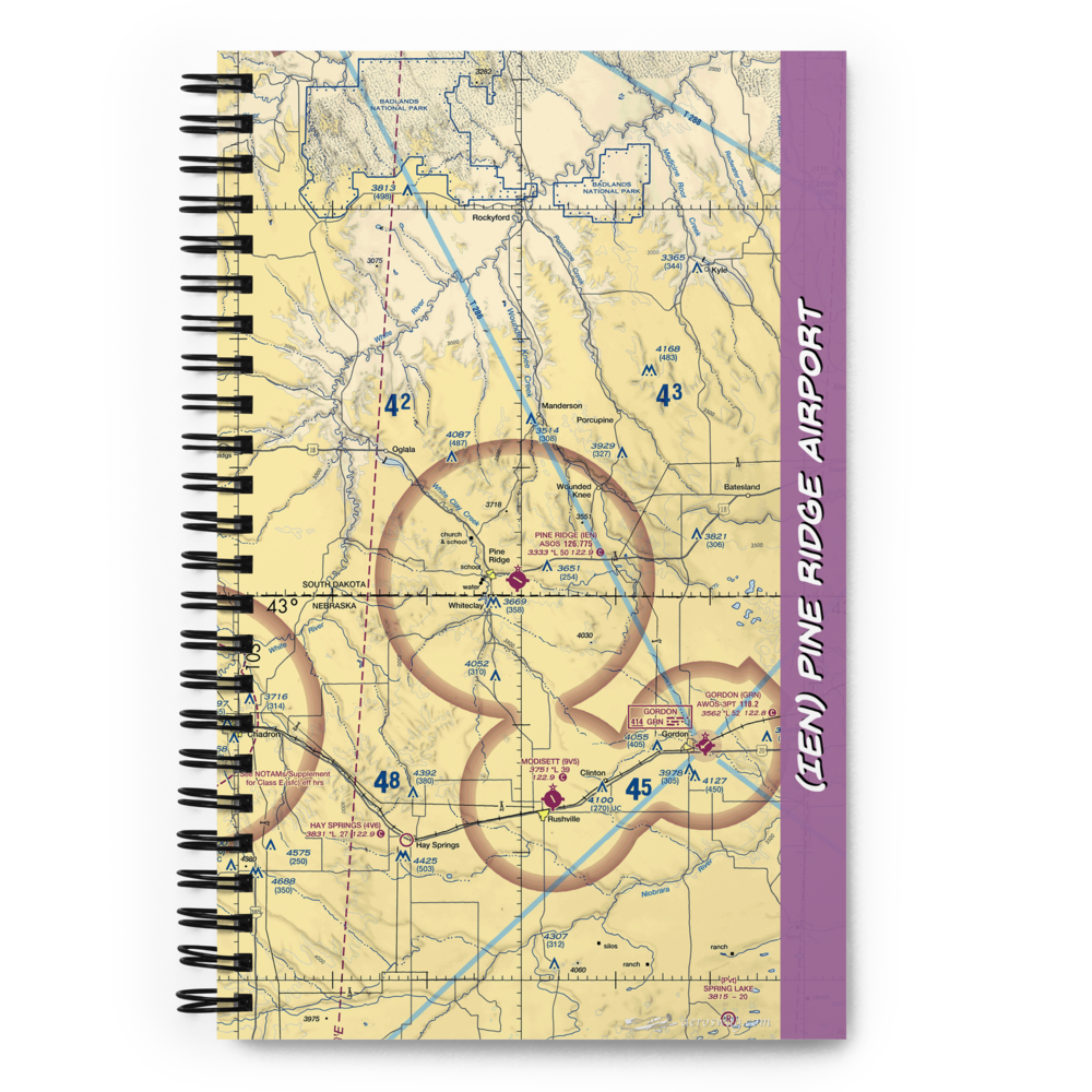 Pine Ridge Airport (IEN) VFR Sectional Notebook 