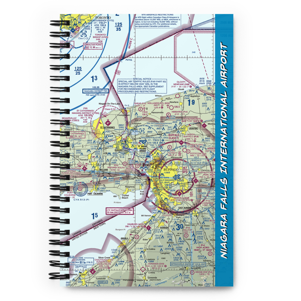 Niagara Falls International Airport (IAG) VFR Sectional Notebook 