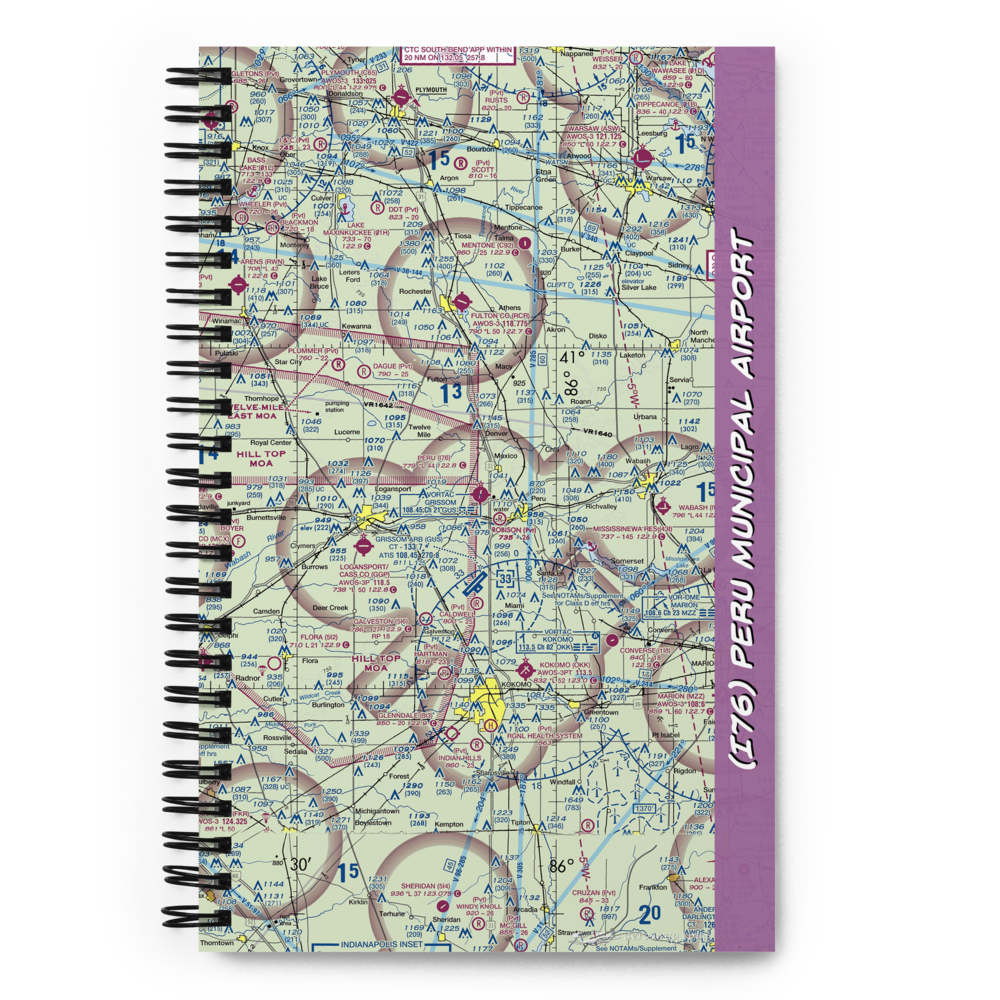 Peru Municipal Airport (I76) VFR Sectional Notebook 