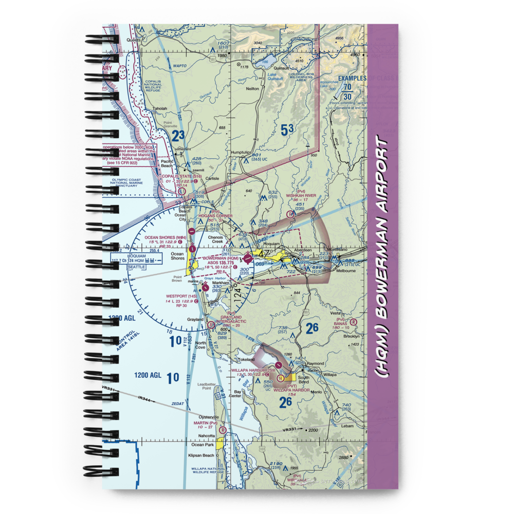 Bowerman Airport (HQM) VFR Sectional Notebook 