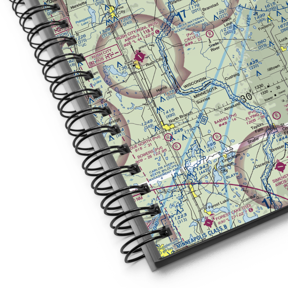 Grantsburg Municipal Airport (GTG) VFR Sectional Notebook 