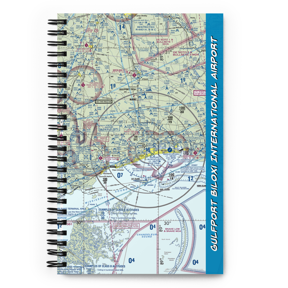 Gulfport Biloxi International Airport (GPT) VFR Sectional Notebook 